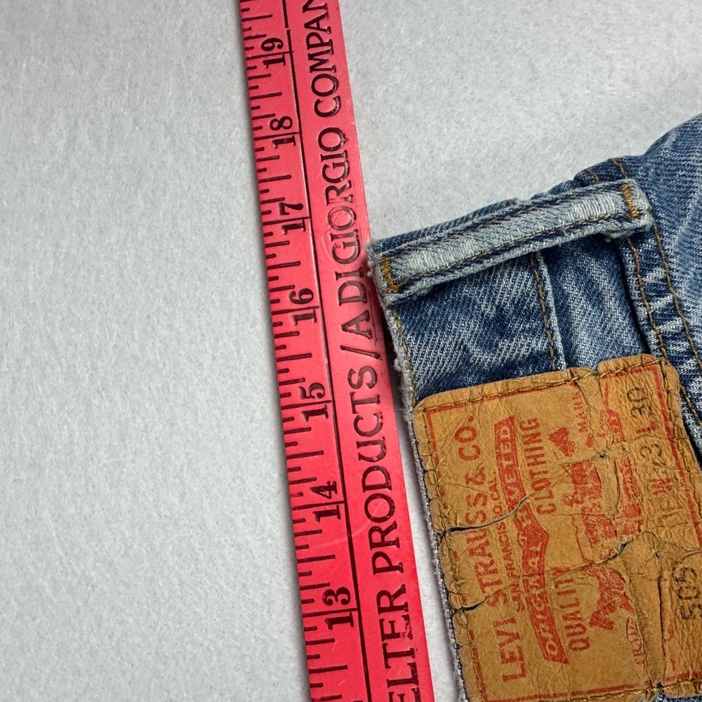 Levis 505 Straight Fit Denim‎ Jeans Distressed Paint Splatter 33x28 - Picture 6 of 8